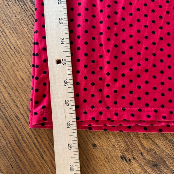 In Bloom Womens Pajama Set L Red & Black Polka Dot Lace Back Detail - Picture 12 of 16